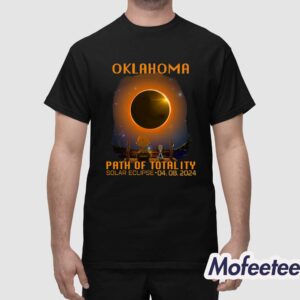 Oklahoma Path Of Totality Solar Eclipse April 8st 2024 Shirt 1