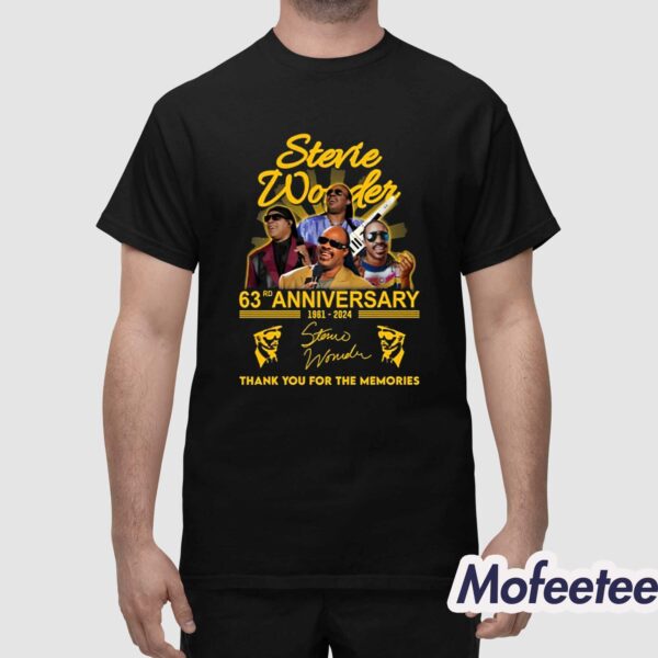 Stevie Wonder 63rd Anniversary 1961-2024 Thank You For The Memories Shirt