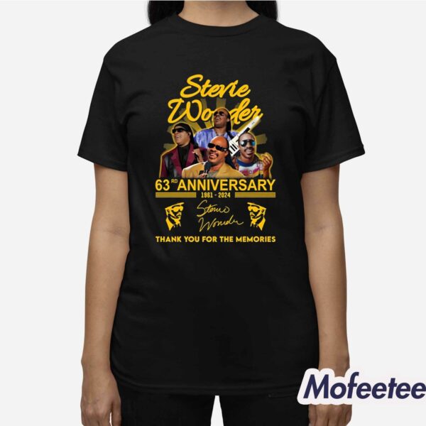 Stevie Wonder 63rd Anniversary 1961-2024 Thank You For The Memories Shirt