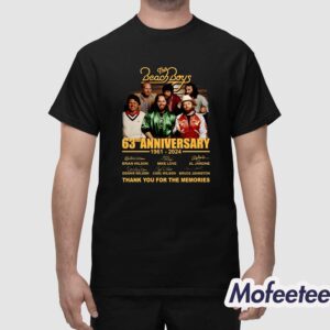 The Beach Boys 63rd Anniversary 1961 2024 Thank You For The Memories Shirt 1