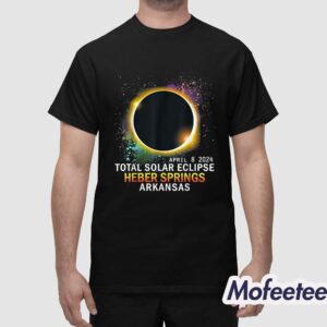 Total Solar Eclipse Heber Springs Arkansas April 8 2024 Shirt 1