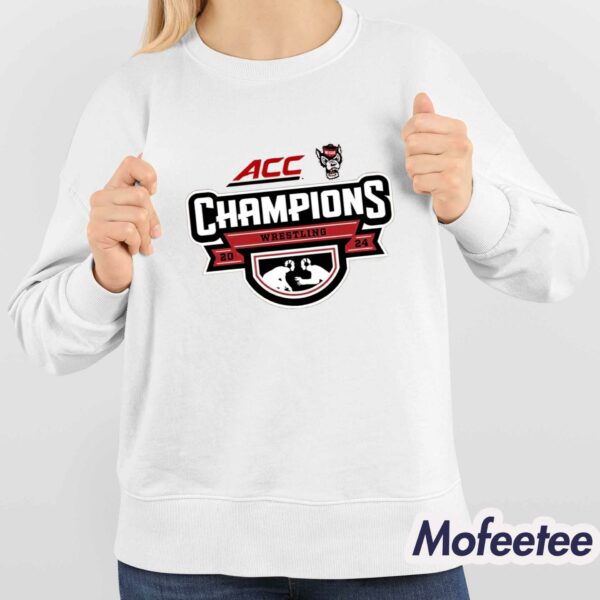 Wolfpack 2024 ACC Wrestling Champions Shirt