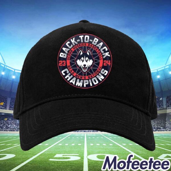 2024 UConn Back to Back Basketball National Champions Hat