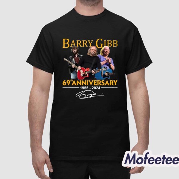 Barry Gibb 69th Anniversary 1955-2024 Signature Shirt