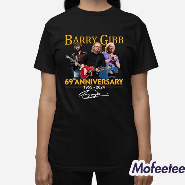 Barry Gibb 69th Anniversary 1955-2024 Signature Shirt