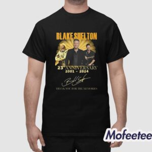 Blake Shelton 23rd Anniversary 2001 2024 Thank You For The Memories Shirt 1