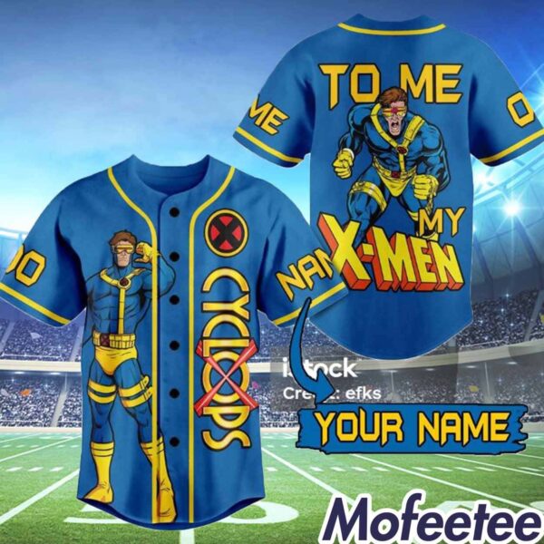 Custom Cyclops To Me My X-Men Baseball Jersey