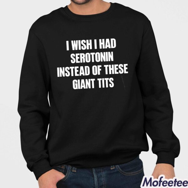 I Wish I Had Serotonin Instead Of These Giant Tits Shirt Hoodie