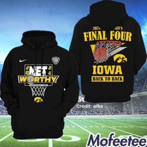 Iowa 2024 Women's Basketball Final Four Back To Back Hoodie 1