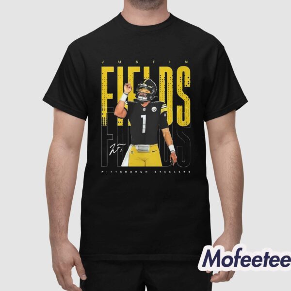 Justin Fields Pose Steelers Shirt