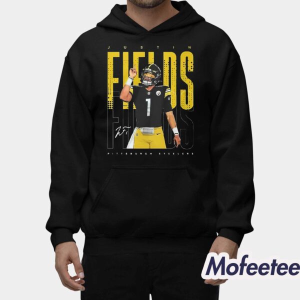 Justin Fields Pose Steelers Shirt