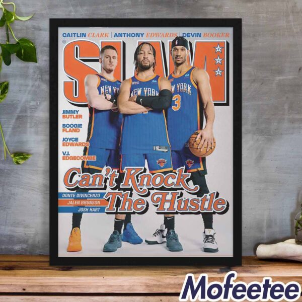 Knicks Donte DiVincenzo Jalen Brunson Josh Hart Slam Poster