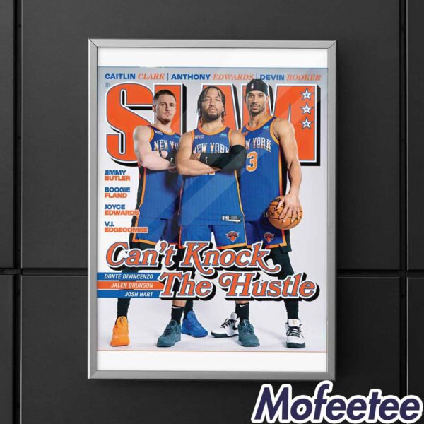 Knicks Donte DiVincenzo Jalen Brunson Josh Hart Slam Poster