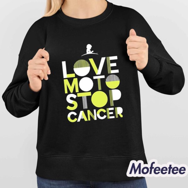 Love Moto Stop Cancer Shirt