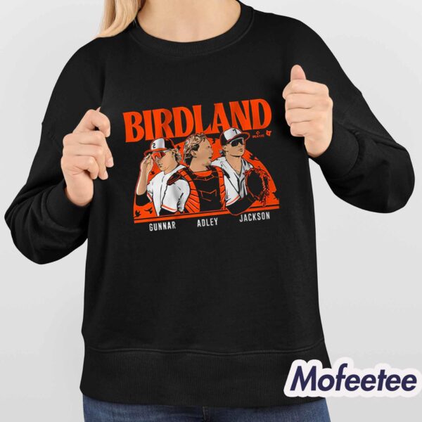 Orioles Adley Rutschman Gunnar Henderson And Jackson Holliday Birdland Shirt