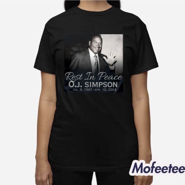 RIP Oj Simpson 1947-2024 Thank You For The Memories Shirt