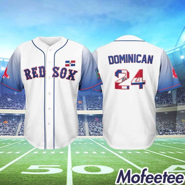 Red Sox Dominican Republic Celebration Jersey 2024 Giveaway