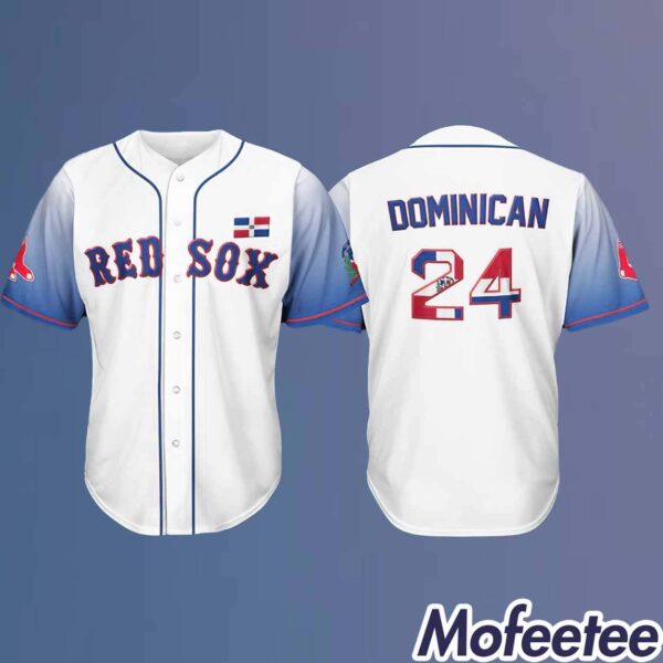 Red Sox Dominican Republic Celebration Jersey 2024 Giveaway