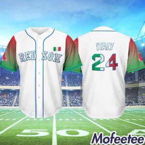 Red Sox Italian Celebration Jersey 2024 Giveaway 1