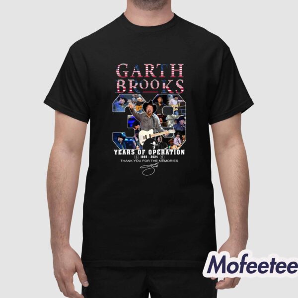 Garth Brooks 39 Years Of Operation 1985-2024 Thank You For The Memories Shirt