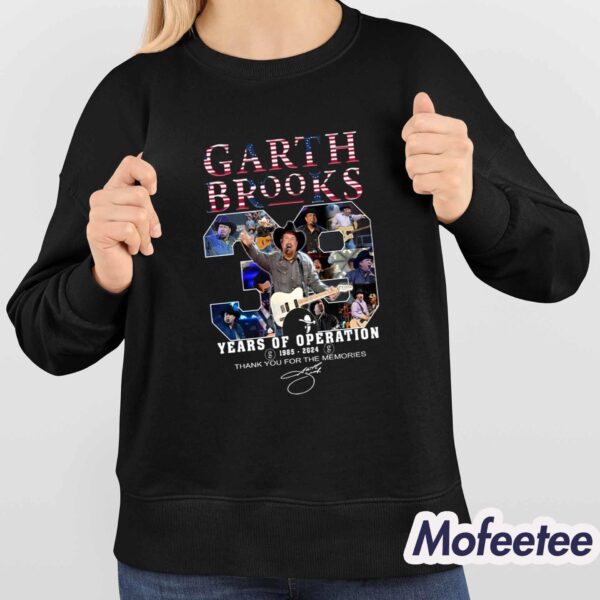 Garth Brooks 39 Years Of Operation 1985-2024 Thank You For The Memories Shirt