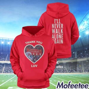 Jurgen Klopp Thank You Luv I'll Never Walk Alone Again Hoodie 1