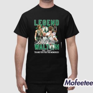 Legend Celtics Bill Walton 1952 2024 Thank You For The Memories Shirt 1