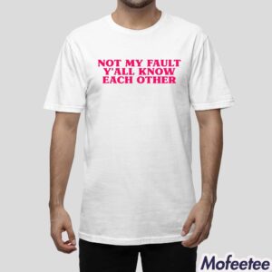 Not My Fault Yall Know Each Other Shirt Hoodie 1