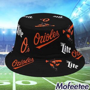 Orioles DM Rubenstein Miller Lite Bucket Hat 1