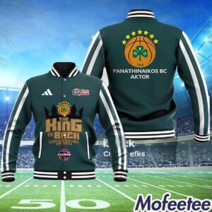 Panathinaikos BC The King Is Back Euroleague Champions Berlin 2024 Baseball Jacket 1