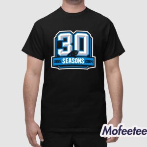 Panthers 30 Seasons 1995 2024 Logo Shirt 1