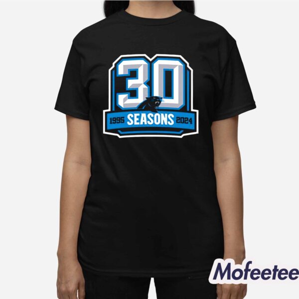 Panthers 30 Seasons 1995-2024 Logo Shirt