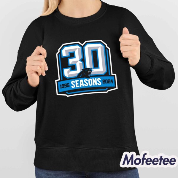 Panthers 30 Seasons 1995-2024 Logo Shirt