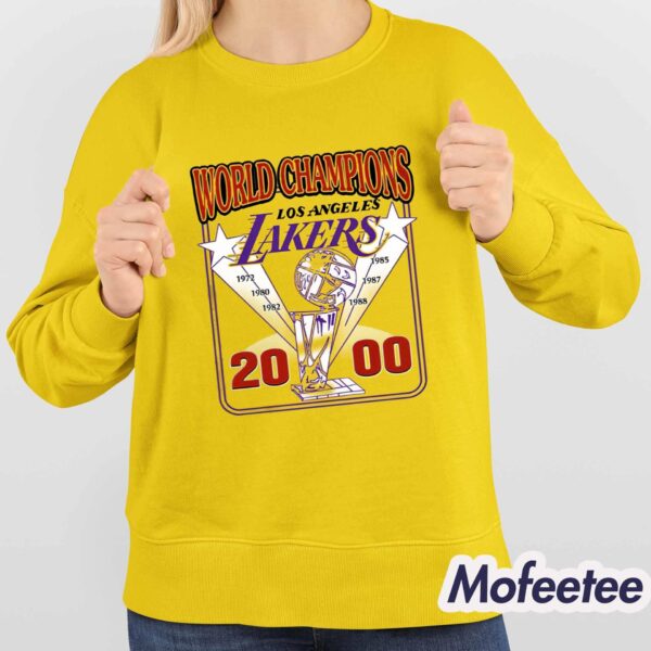 Pedro Pascal World Champions Lakers 2000 Shirt