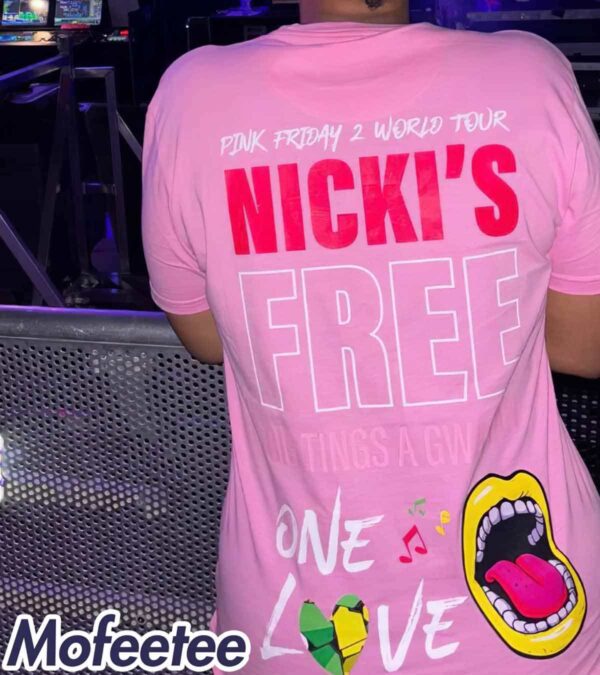 Pink Friday 2 World Tour Nicki’s Free One Love Shirt