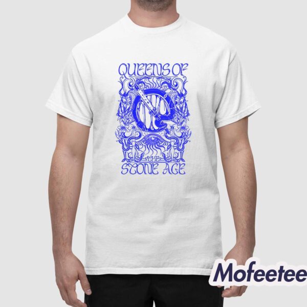 Queens Of The Stone Age Trippy Sand Blue Shirt