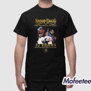 Snoop Dogg Cali To Canada Tour 2024 32 Years 1992 2024 Shirt 1