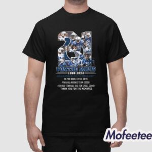 Vontae Davis 1988 2024 Colts Thank You For The Memories Shirt 1
