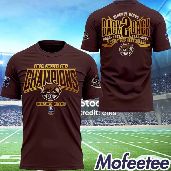 2023-2024 Calder Cup Champions Hershey Back To Back 3D Shirt