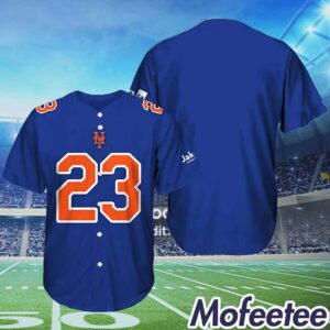 2023 New York Mets Number 23 Mets Football Jersey Giveaway 1