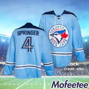 Blue Jays George Springer Replica Hockey Jersey Giveaway Night 2024 1