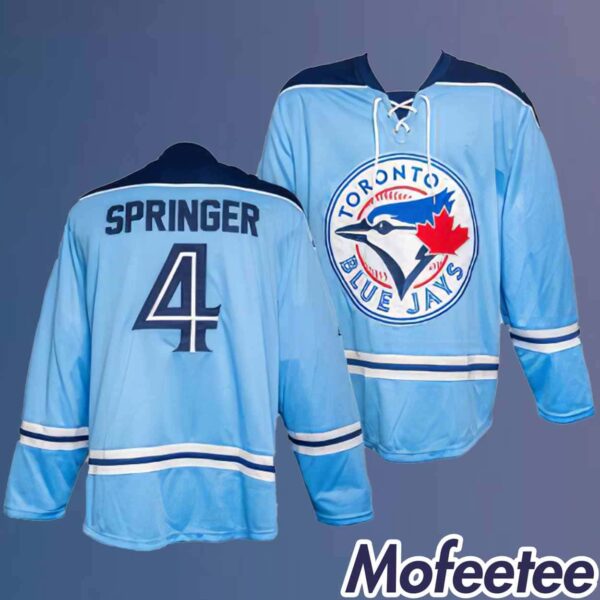 Blue Jays George Springer Replica Hockey Jersey Giveaway Night 2024