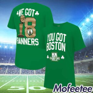 Celtics 2024 Finals Champions 18 Banners Shirt 1