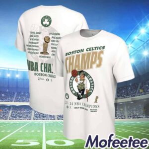 Celtics 2024 Finals Champions Celebration Roster Shirt 1