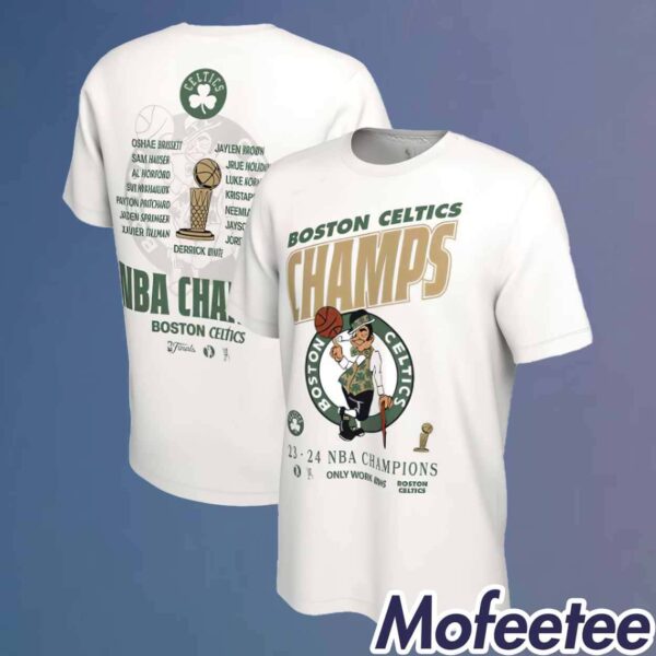 Celtics 2024 Finals Champions Celebration Roster Shirt