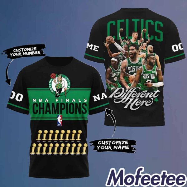 Celtics Finals 2024 18X Champions Different Here Shirt