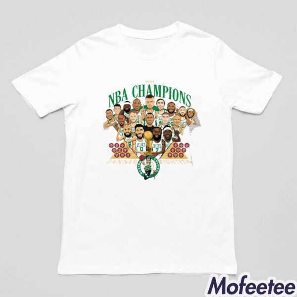 Celtics Parade 2024 Champions Banner Eighteen Shirt