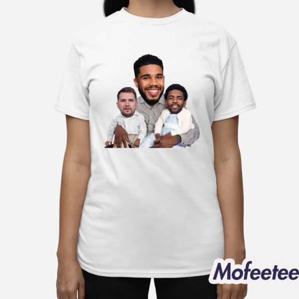 Jayson Tatum Carrying Kyrie Irving And Luka Doncic Shirt