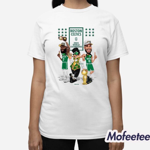 Jayson Tatum Jaylen Brown Celtics 2024 World Champions Shirt