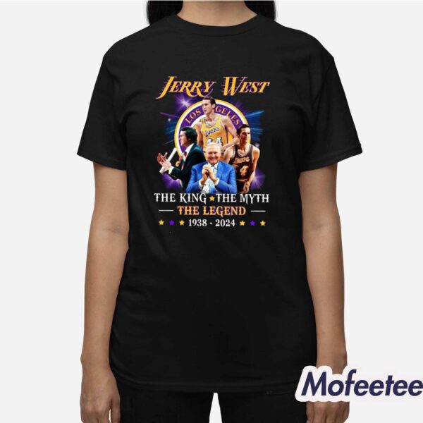 Jerry West Lakers The King The Myth The Legend 1938-2024 Shirt